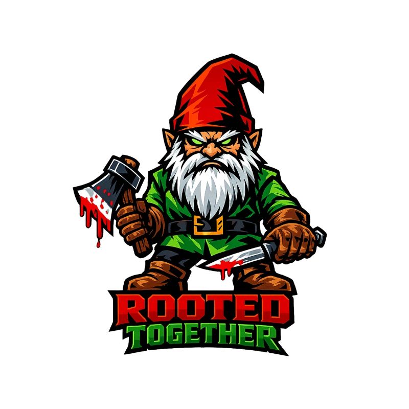Evil Gnome, Dark Gnome, Goth Gnome, Funny Gnome