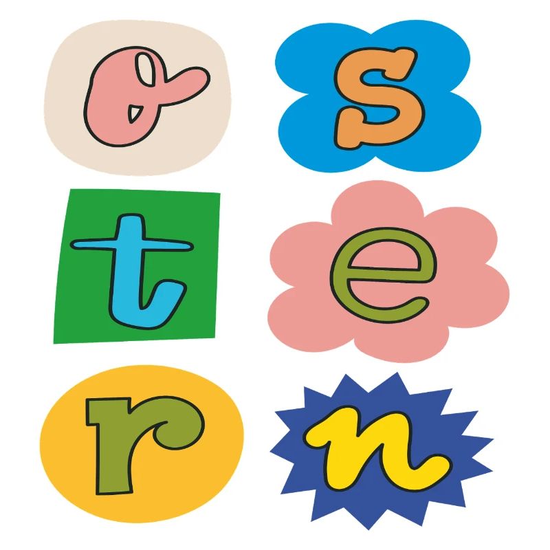 Colorful Easter Letters