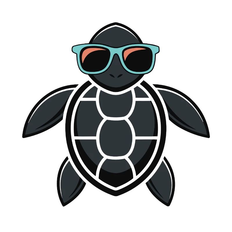 Solar turtle with glasses