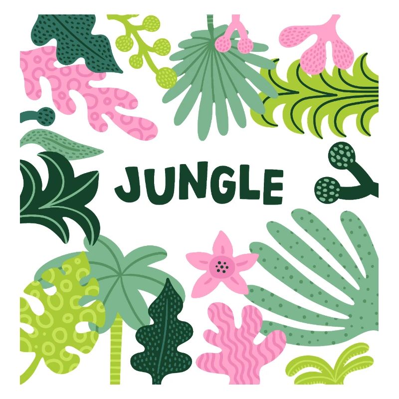 Jungle Tropical Leaves Pattern Nature Design