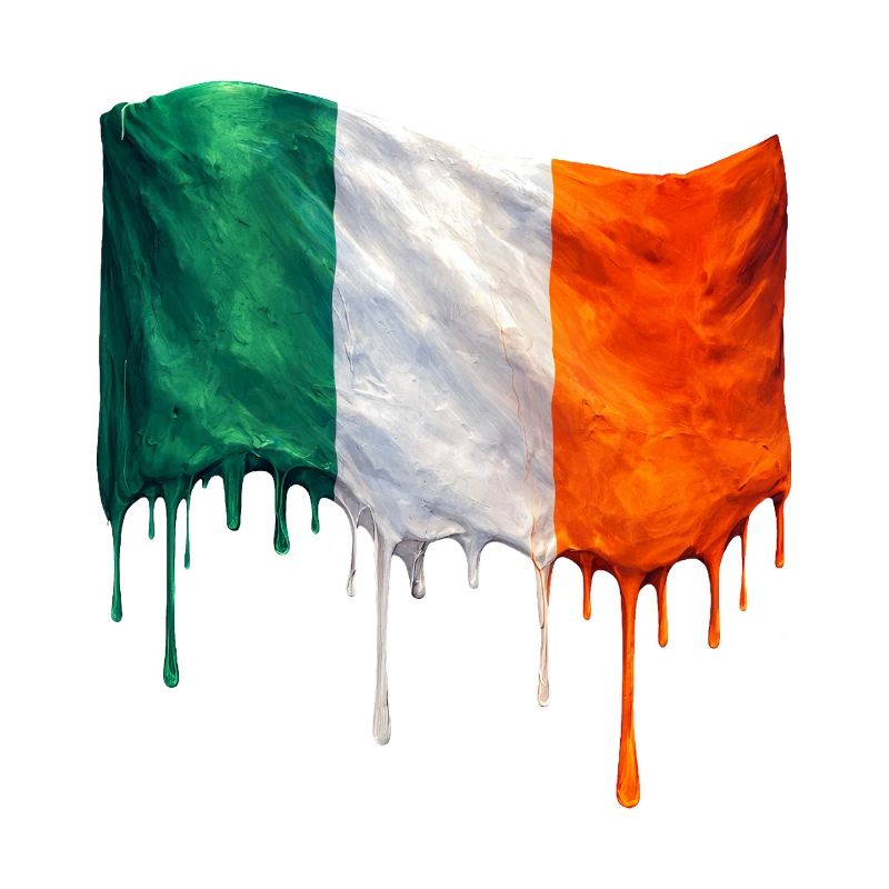 Drapeau irlandais couleur colorée