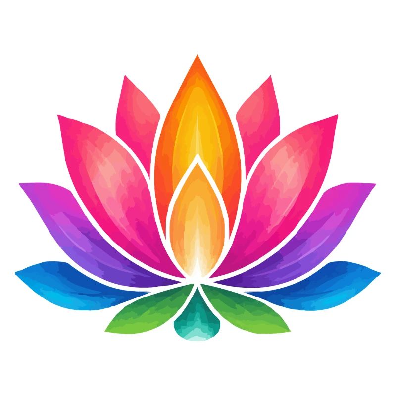 Explosion de couleurs de la fleur de lotus lumineuse