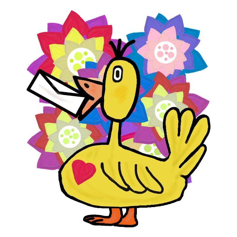 Fleurs de canard Salutations d’anniversaire Fleurs de canard