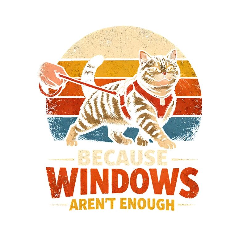 Windows are not enough | Cat on leash