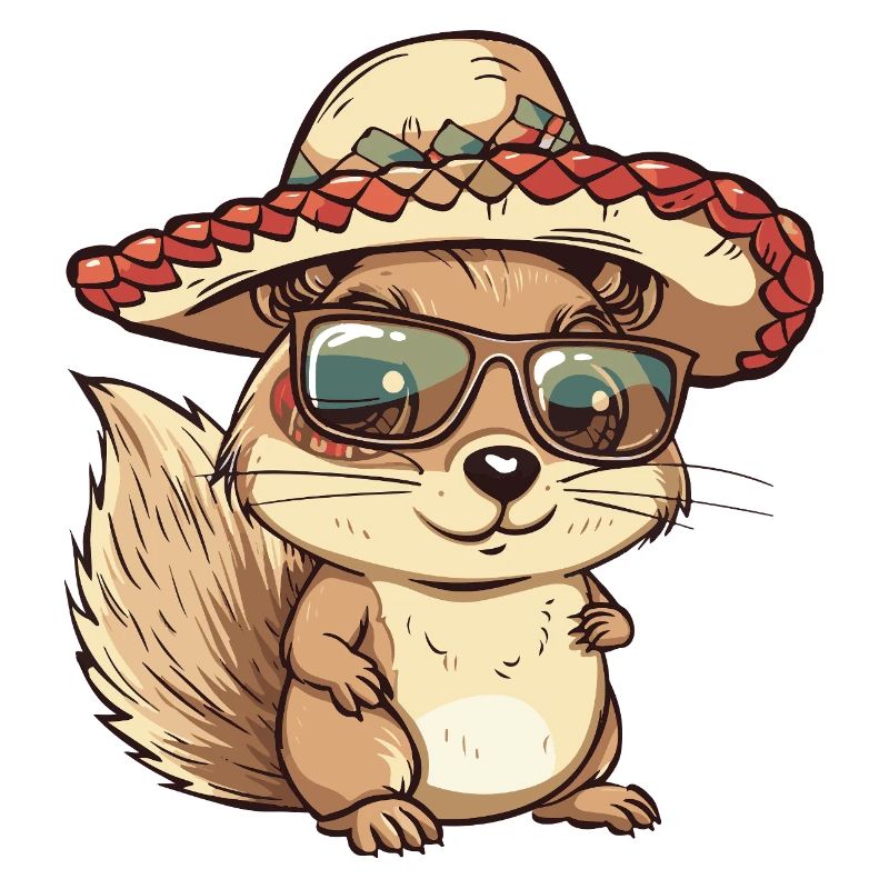 Sombrero comique comique Écureuil