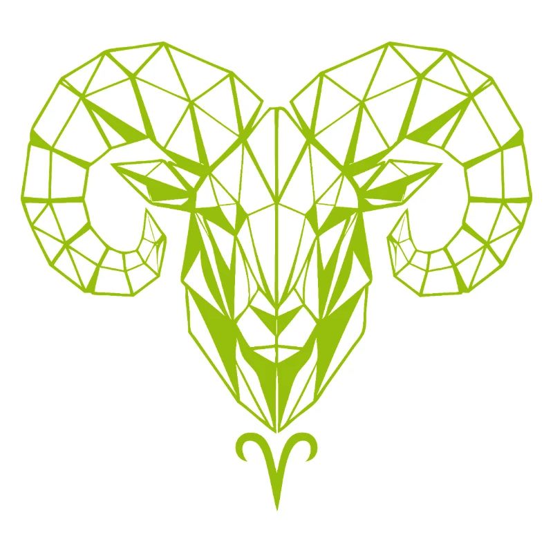 Geometric Rams Head Mesh Design