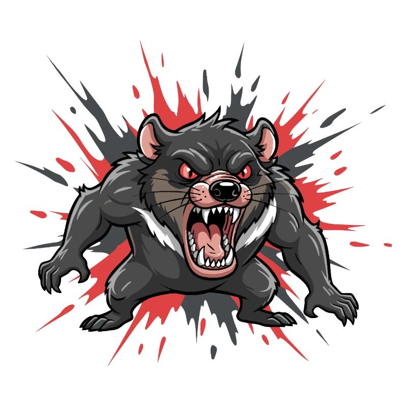 Tasmanian devil in comic style