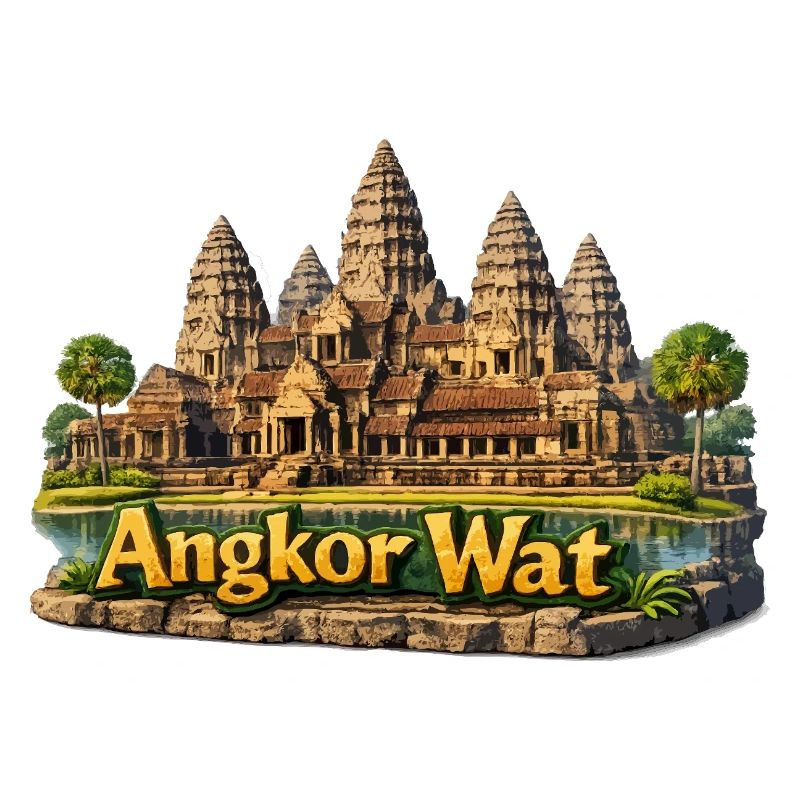 Angkor Wat : complexe du temple aux couleurs du sable