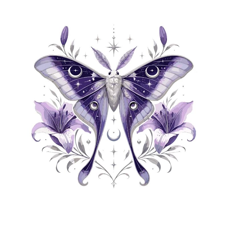 Papillon de nuit de lune pourpre