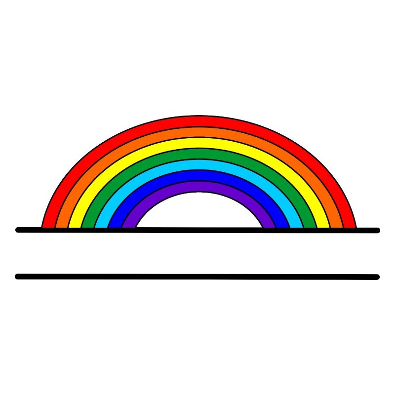 Rainbow name banner