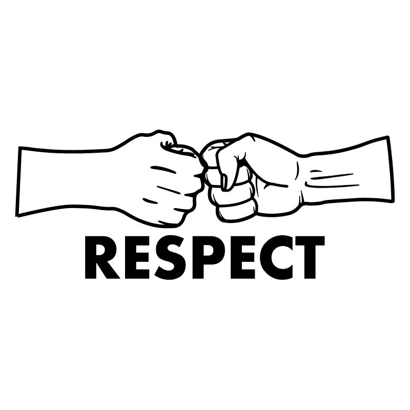Respectez deux poings avec le texte 'RESPECT'