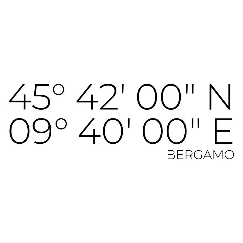 Coordinates Bergamo, Italy