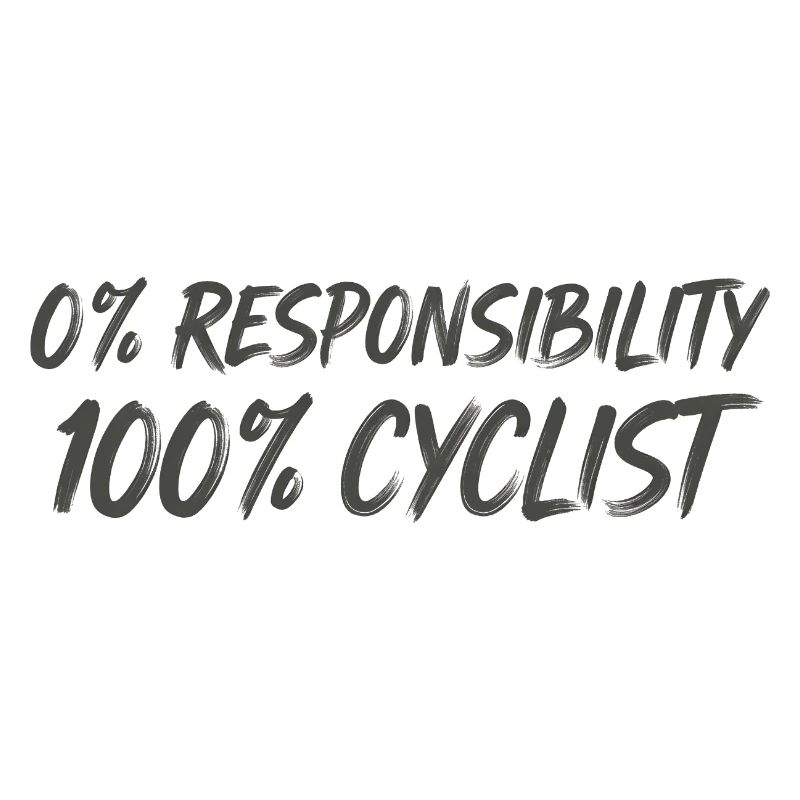 0 % Responsabilité 100 % Cyclistes