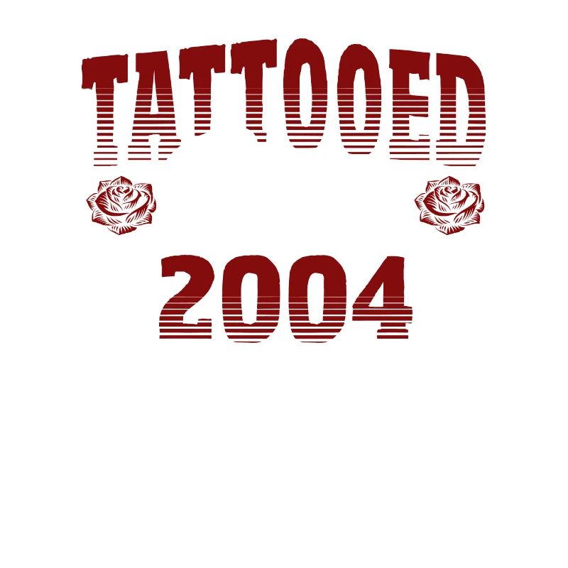 Tattooed Since 2004 Red Rose Theme
