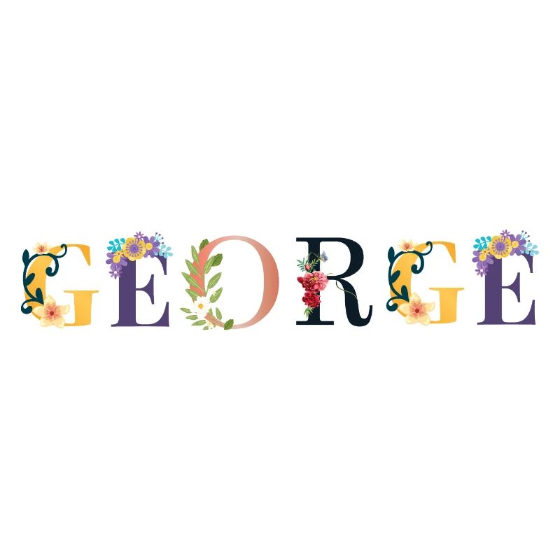 Nom de GEORGE orné de fleurs