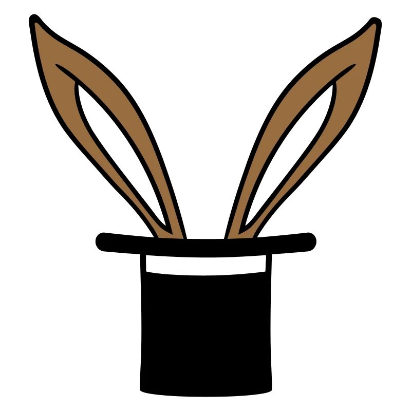 Lapin Chapeau Haut de forme Wizard Lapin Wizard Trick