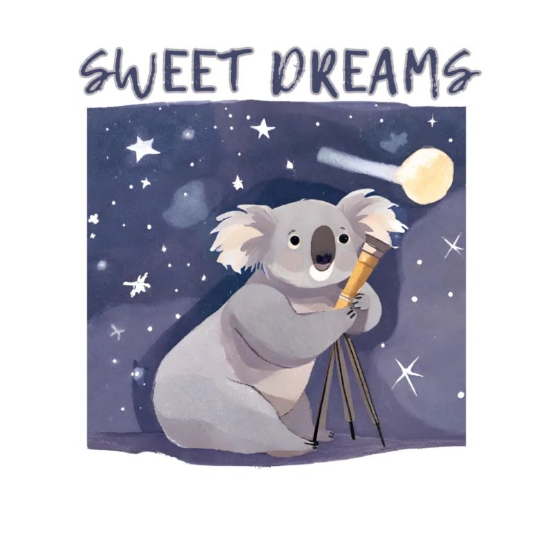 Astronome koala mignon : exploration du ciel étoilé
