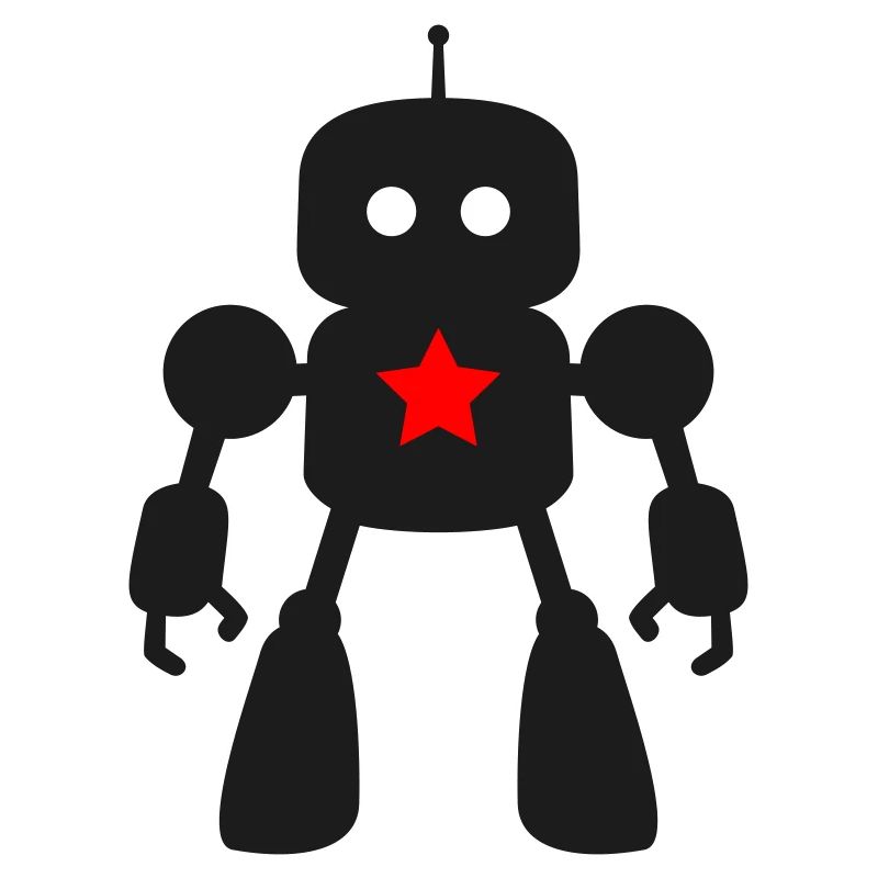 Robot with Star AI Sci-Fi Nerd