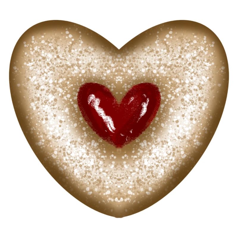 Biscuits de Noël, biscuit, cœur de confiture
