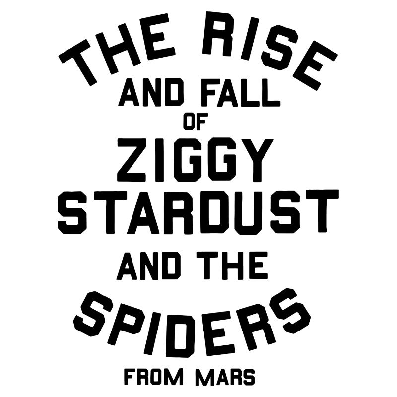 David Bowie Ziggy Stardust Black Print