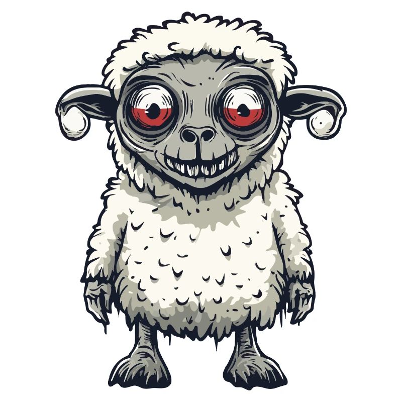 Sheep Halloween Comic Funny