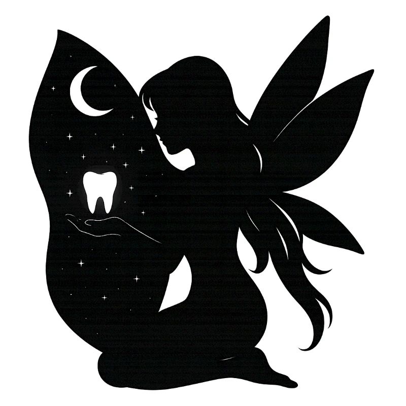 Silhouette de fée nocturne au clair de lune