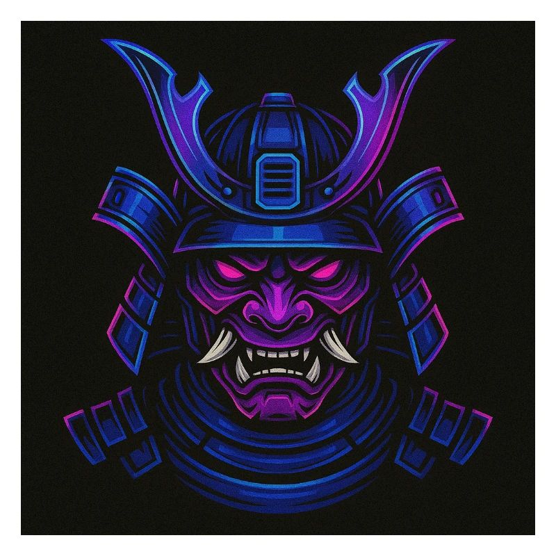 Neon Samurai Mask