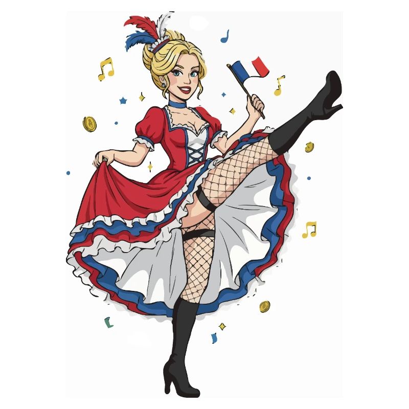 Can dancer drapeau français