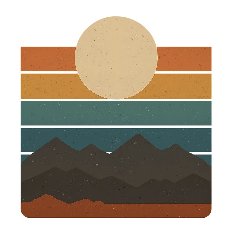 Sunset over mountain strips gift idea
