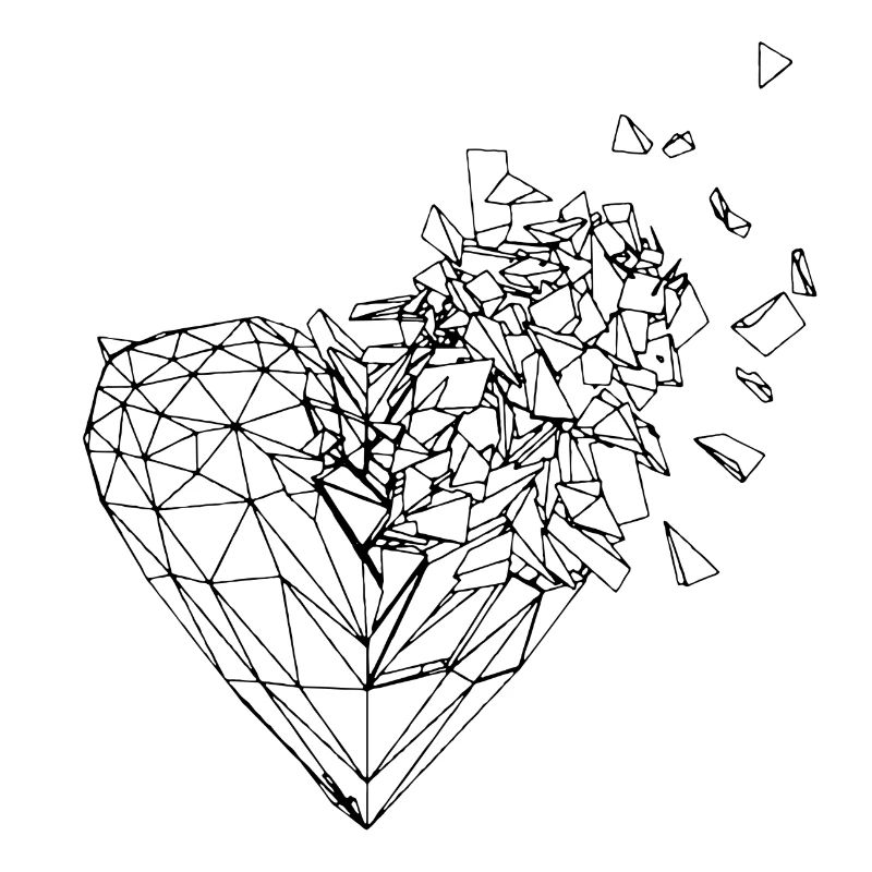 conception de coeur de polygone coeur de rupture