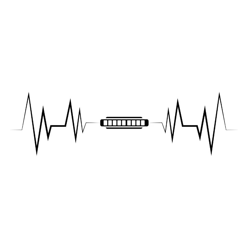 Heartbeat Harmonica Silhouette