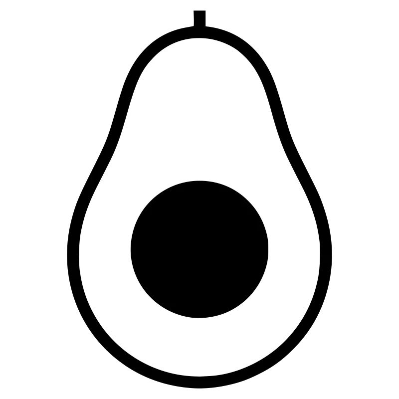 Avocado Half Pit, Icon
