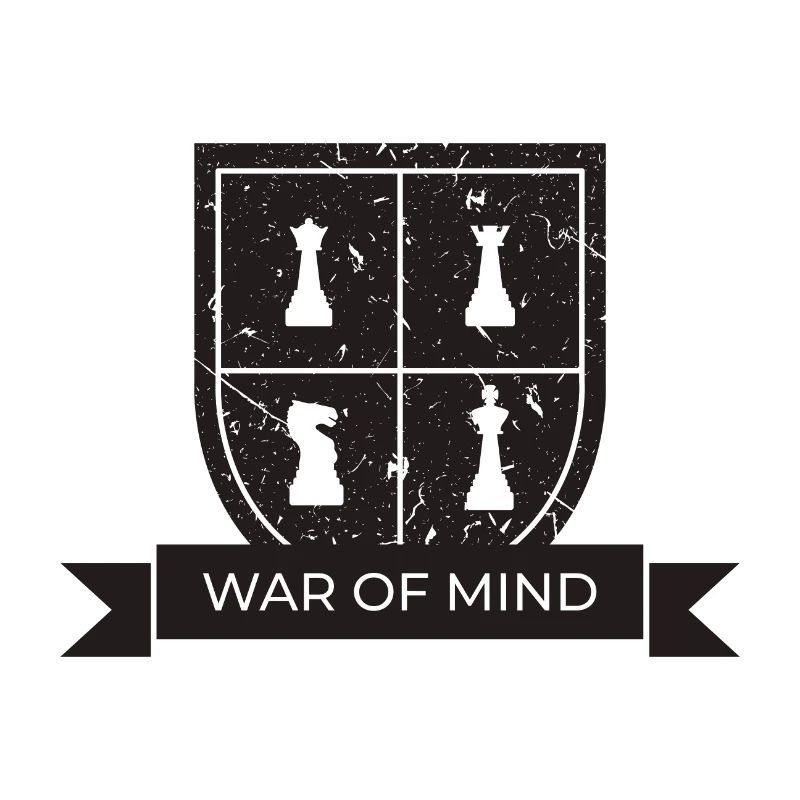 Chess emblem shield gift player idea playing