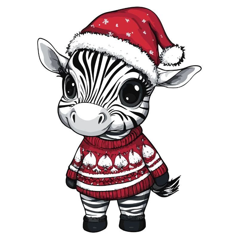 Bande dessinée de Noël zèbre