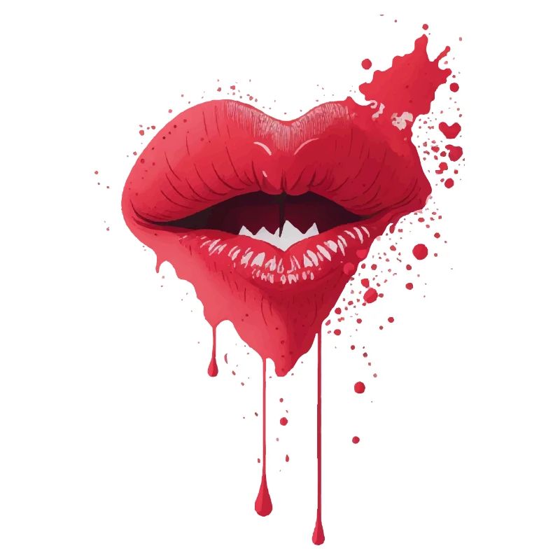 Lovely Lips Melting Red Lips Art