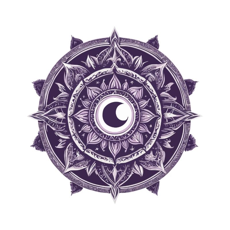 Moon Mandala Design Aesthetic Pattern