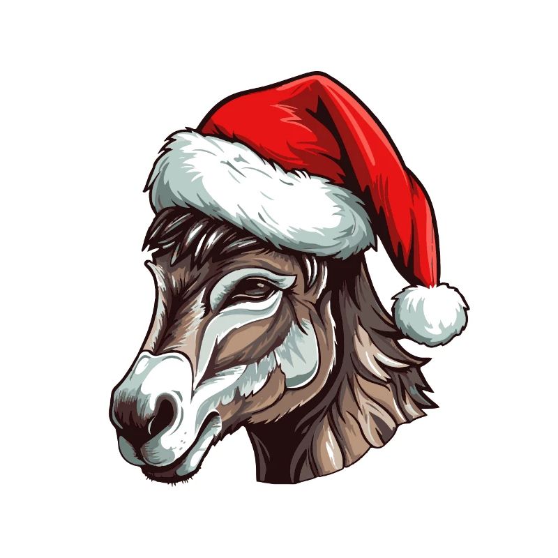 Tête d’animal de Noël d’âne