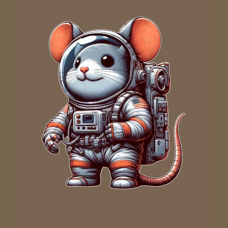 Mouse Astronaut Space Universe Sci-Fi