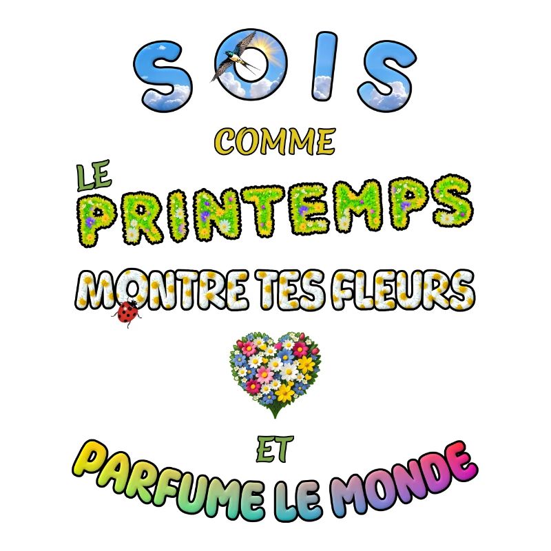 SOIS COMME LE PRINTEMPS, MONTRE TES FLEURS ET...