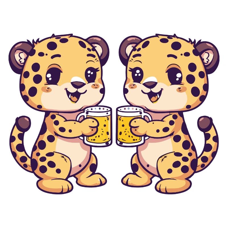 Leopard Comic Bière Drôle Booze