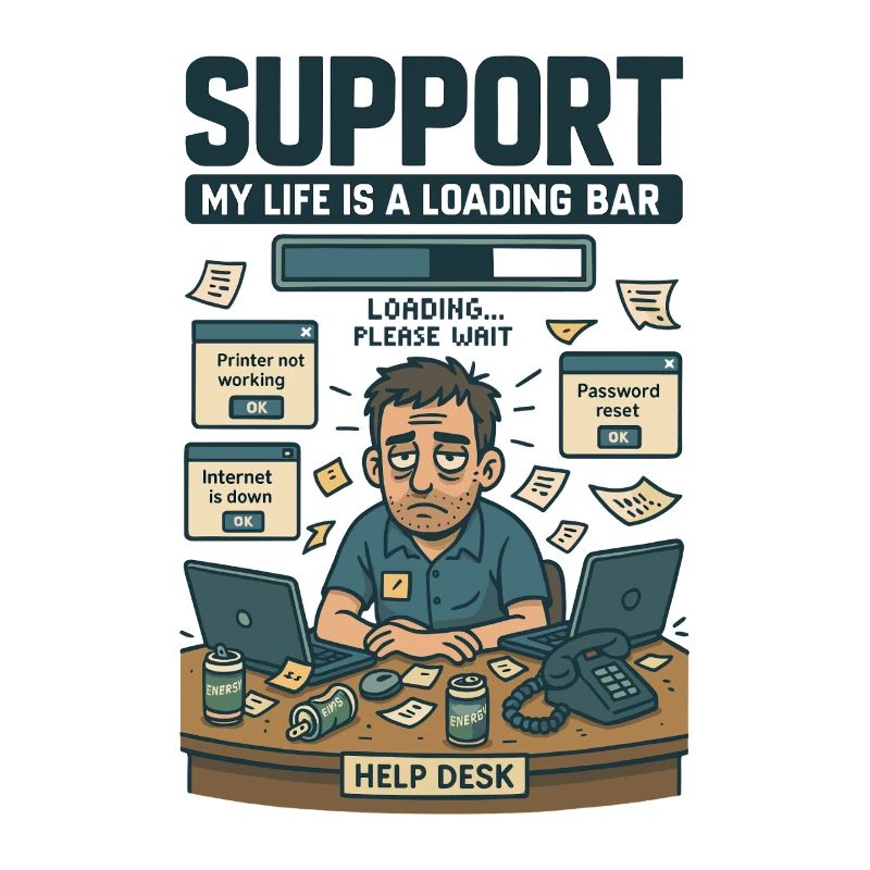 Helpdesk chaos and energy drinks