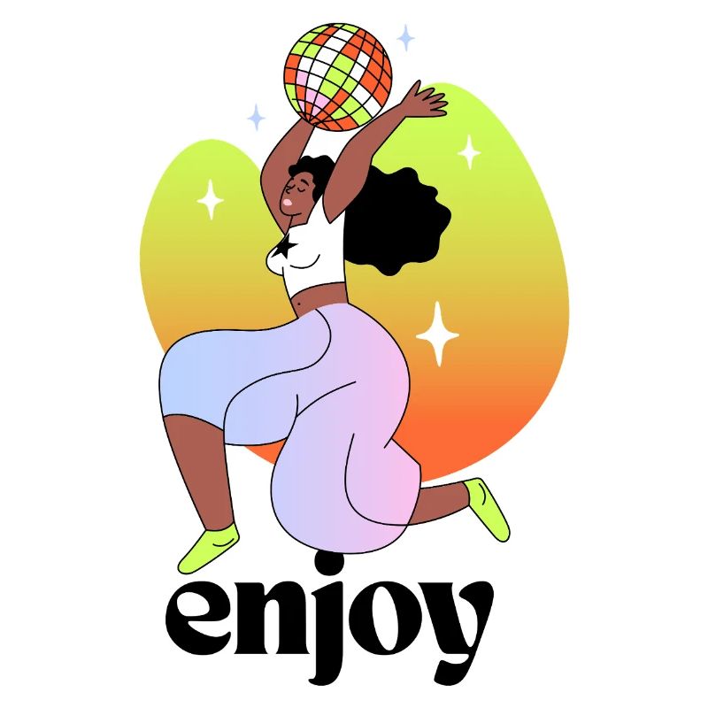 Illustration de joyeuses vibrations disco