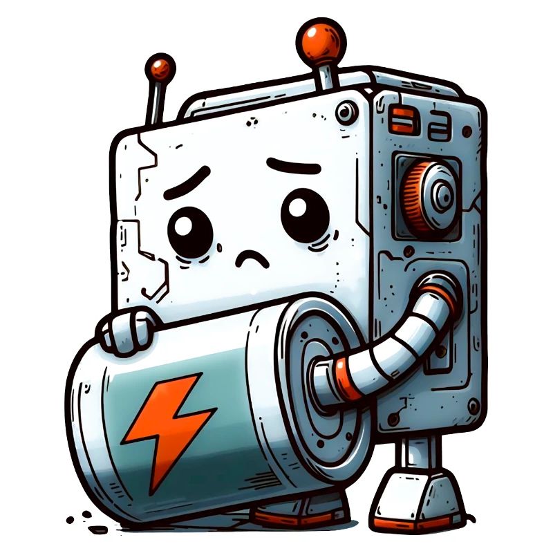 Dead battery for robot bot