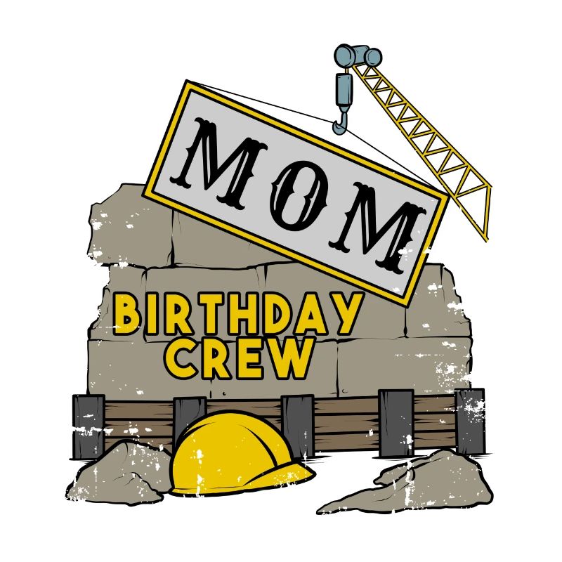 Le site de construction de la construction de l'équipe de l'anniversaire de maman maman