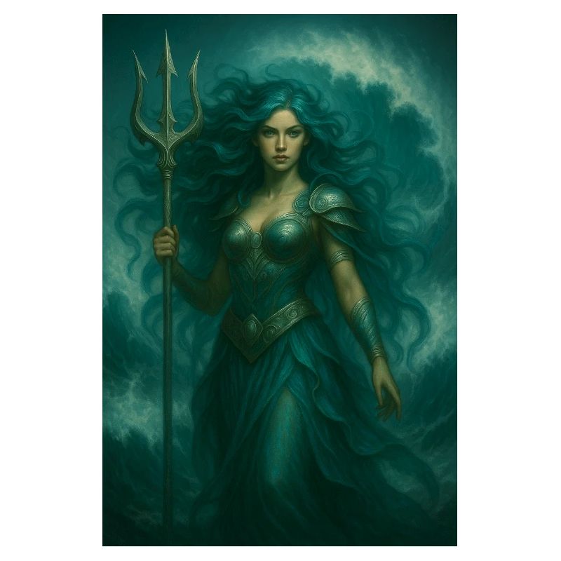 Déesse des Océans – Trident et Vagues