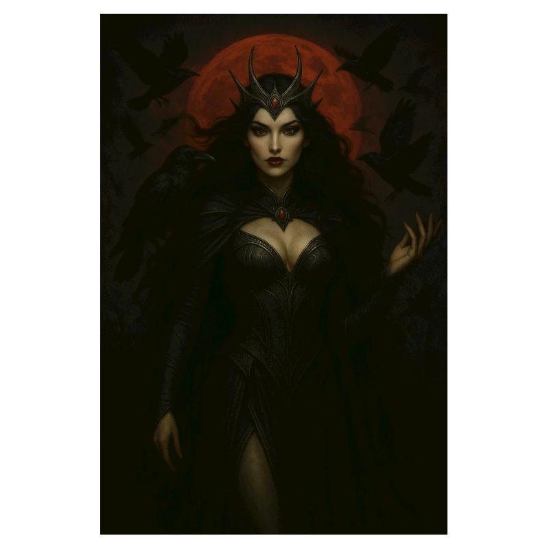 Dark Goddess and Crows – Red Moon