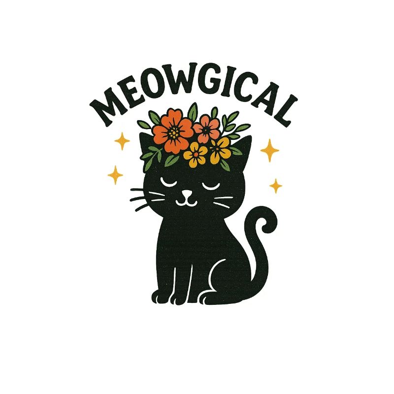 Conception de chat mignon magique - Meowgical