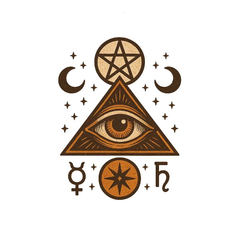 Amulette de l’œil dans le triangle de l’étoile