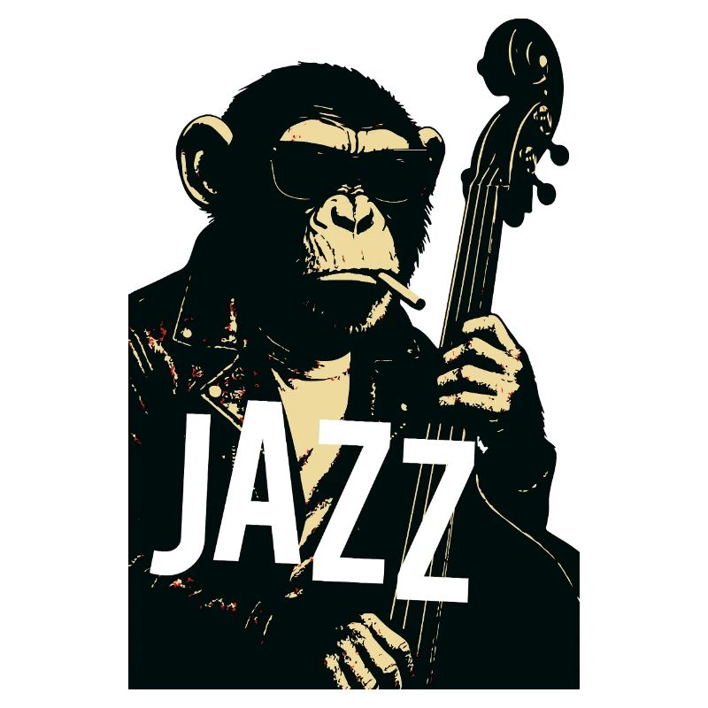 Jazz Monkey Noir Tee