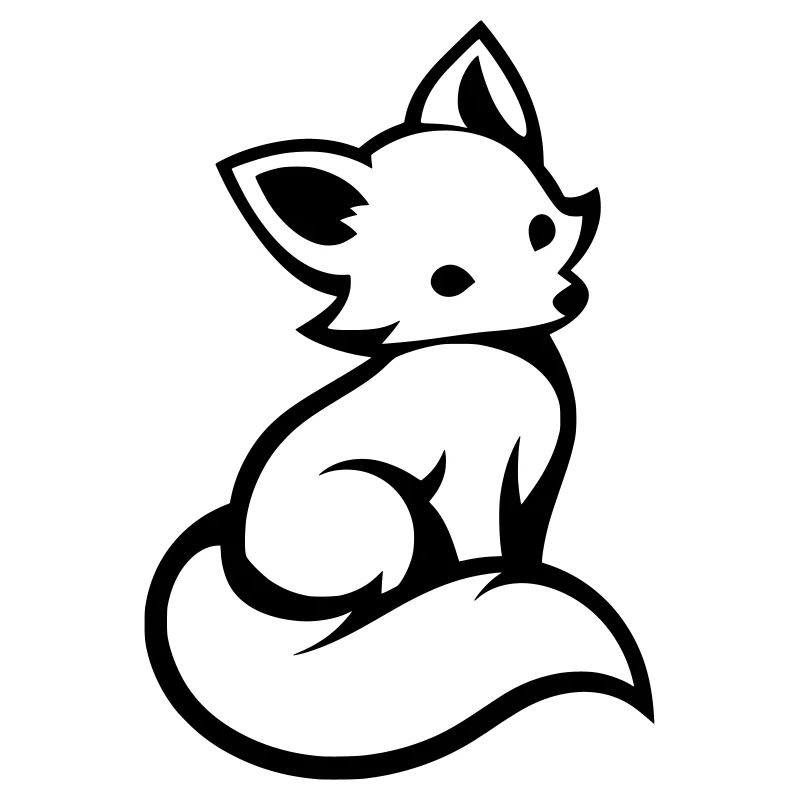 Cute Fox Minimalist Silhouette